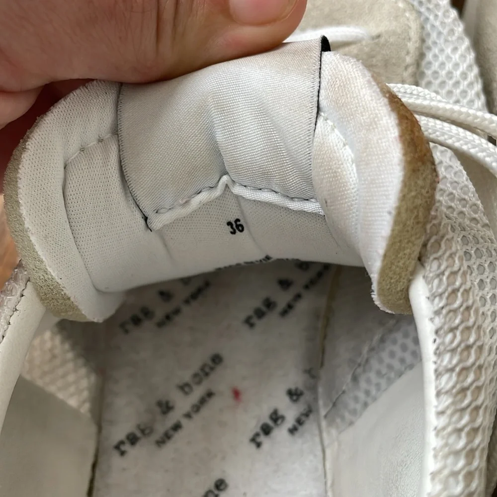 rag & bone Retro Runner Cream and Tan Women's Sneakers